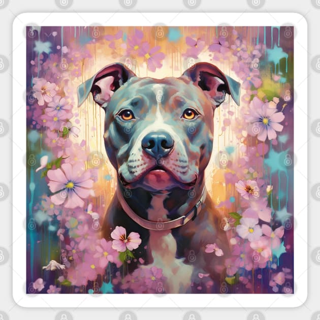 Staffy Painting Sticker by Enchanted Reverie